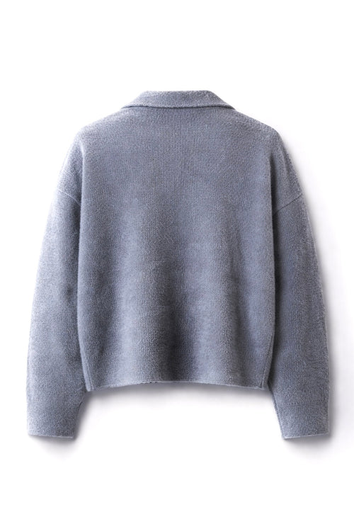 Grey Polo Sweater