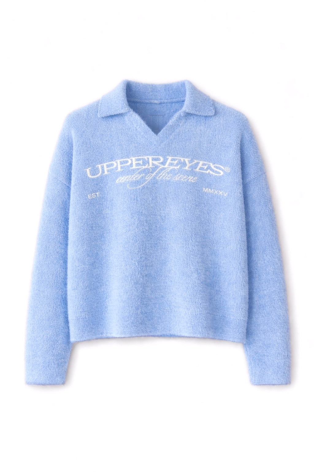 Baby Blue Polo Sweater