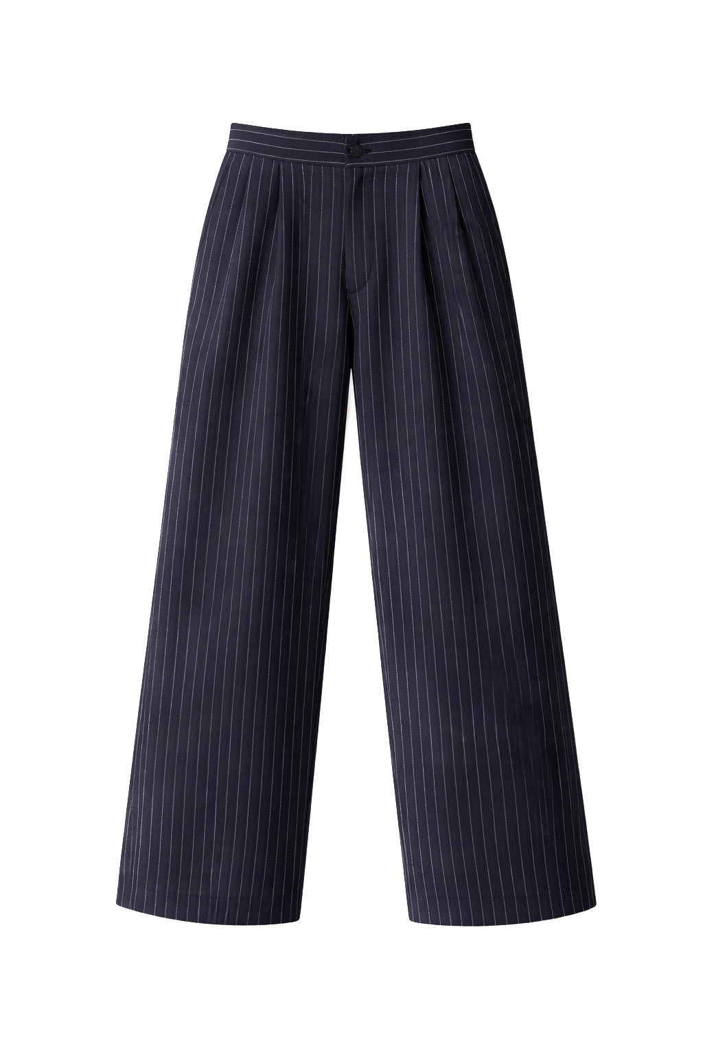 Navy Striped Pants