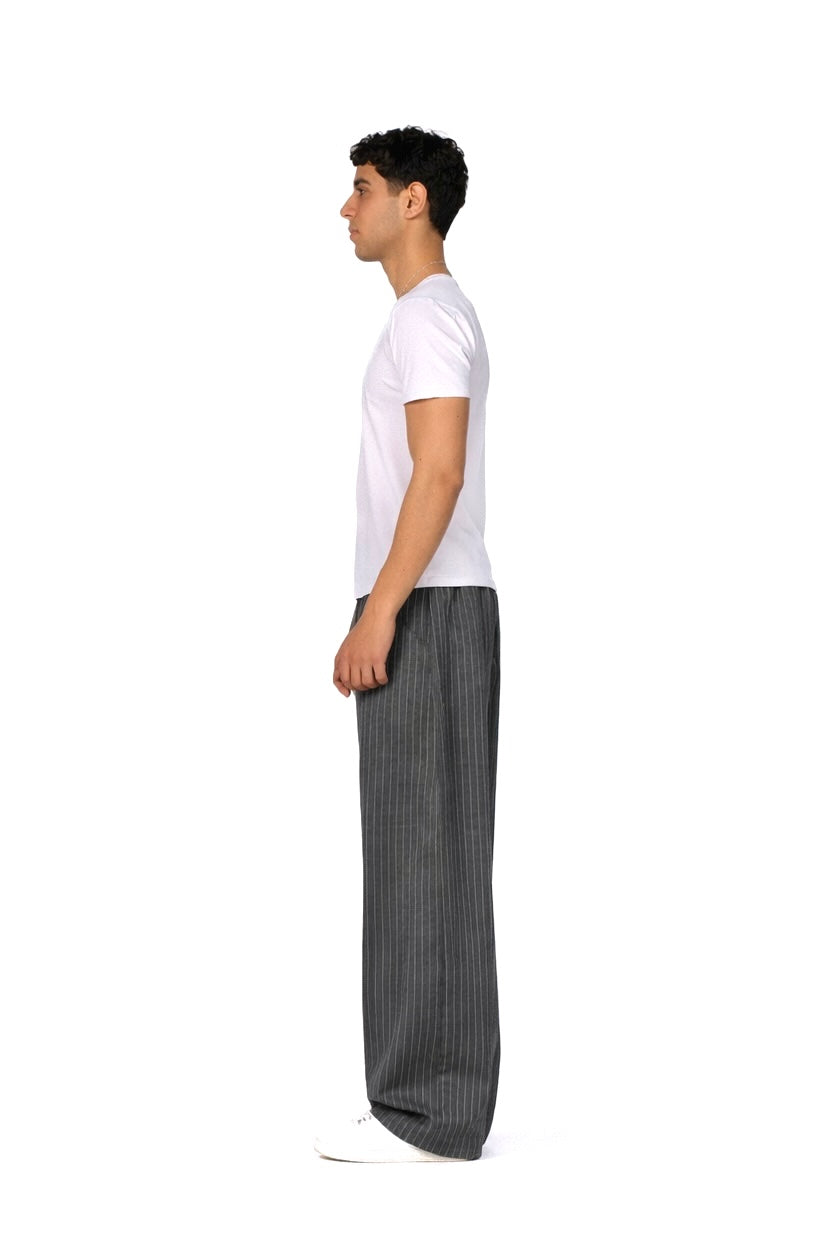 Grey Striped Pants