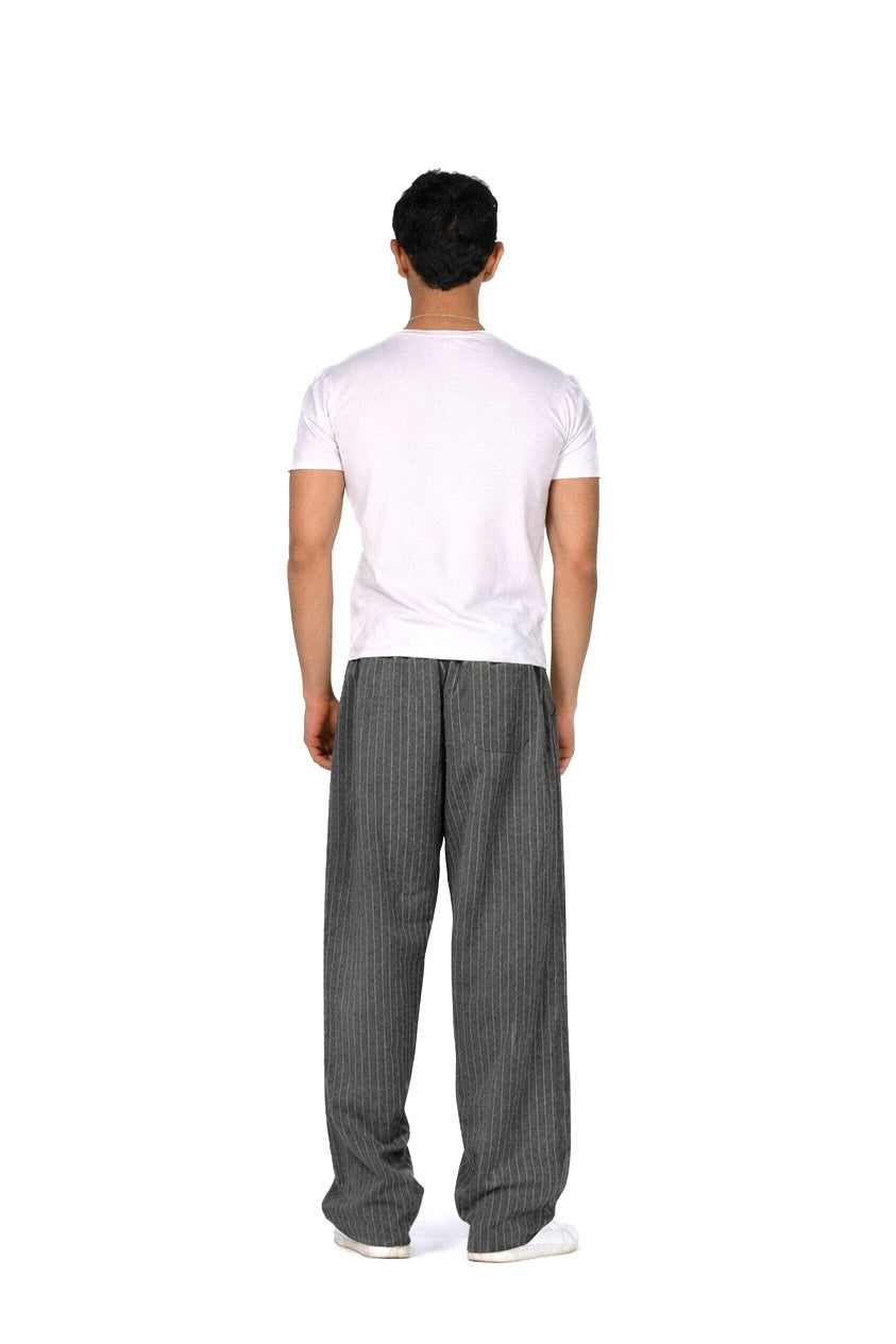 Grey Striped Pants