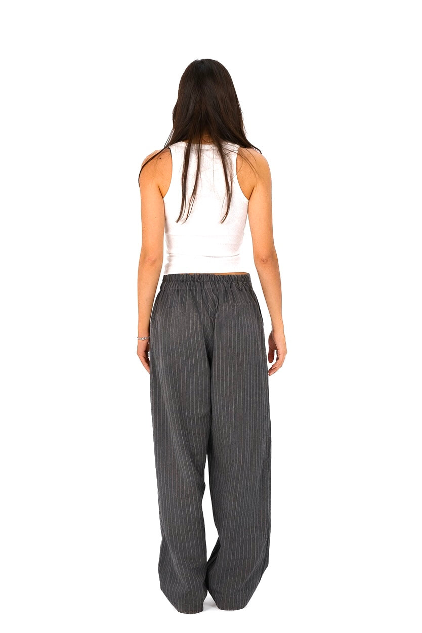 Grey Striped Pants